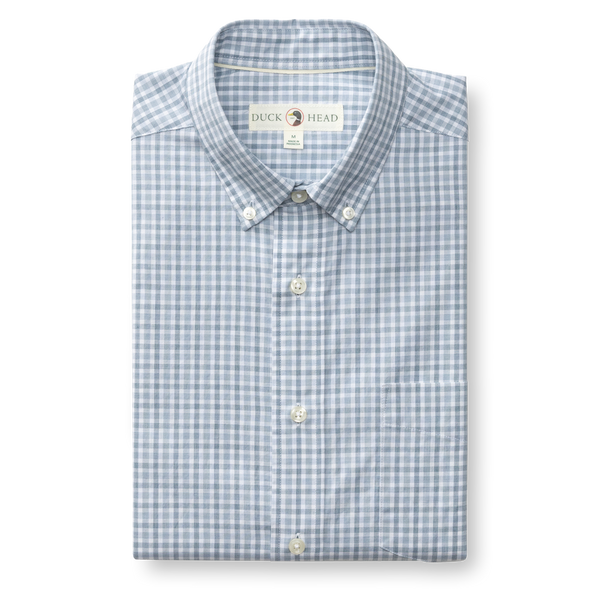 Cotton Cashmere Poplin Sport Shirt - Bray Plaid - Wildblown Sky