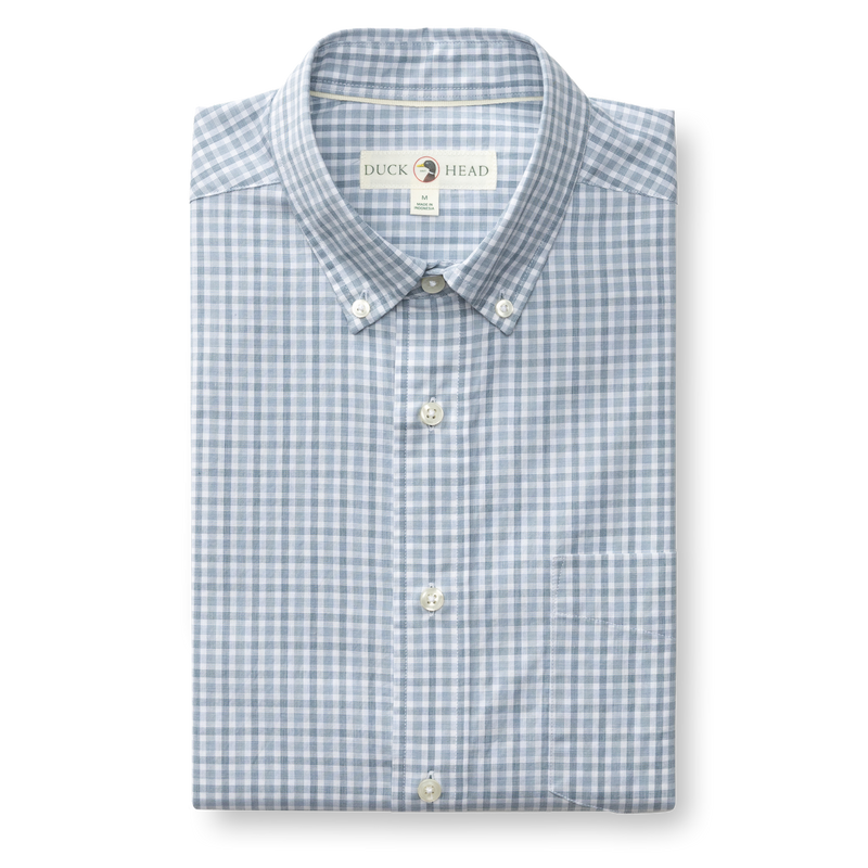 Cotton Cashmere Poplin Sport Shirt - Bray Plaid - Wildblown Sky