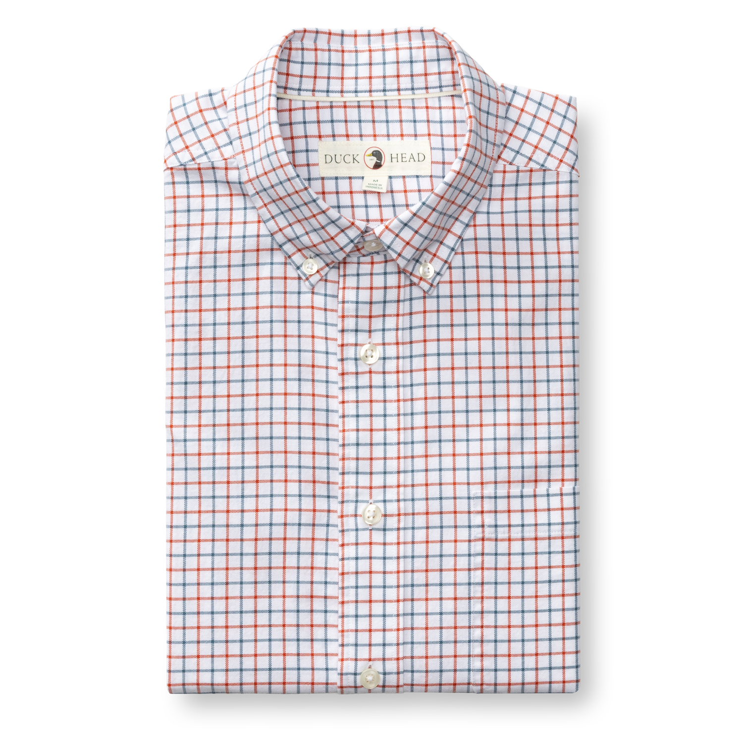 Cotton Oxford Sport Shirt - Kline Plaid - Burnt Sienna