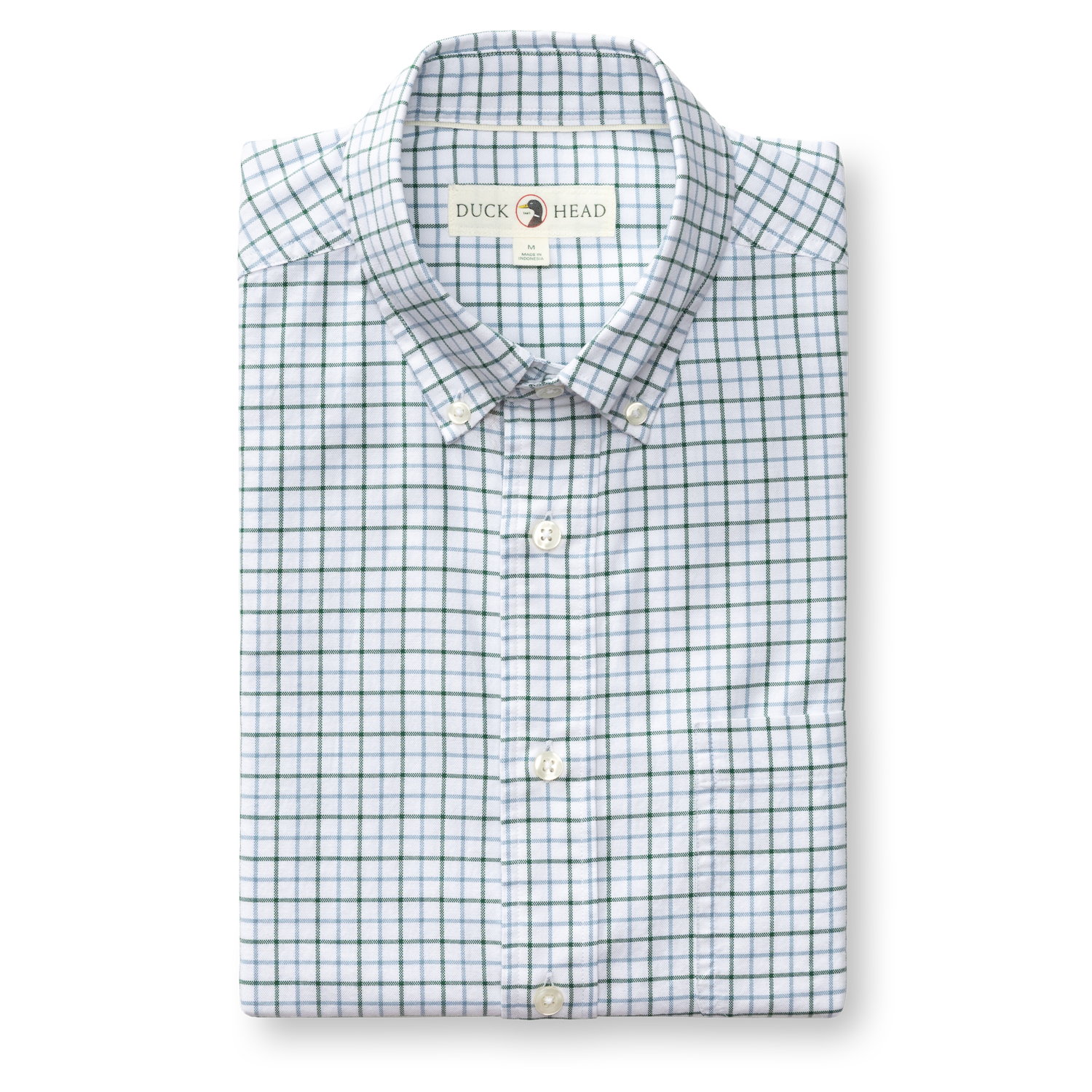 Cotton Oxford Sport Shirt - Kline Plaid - Hunter Green