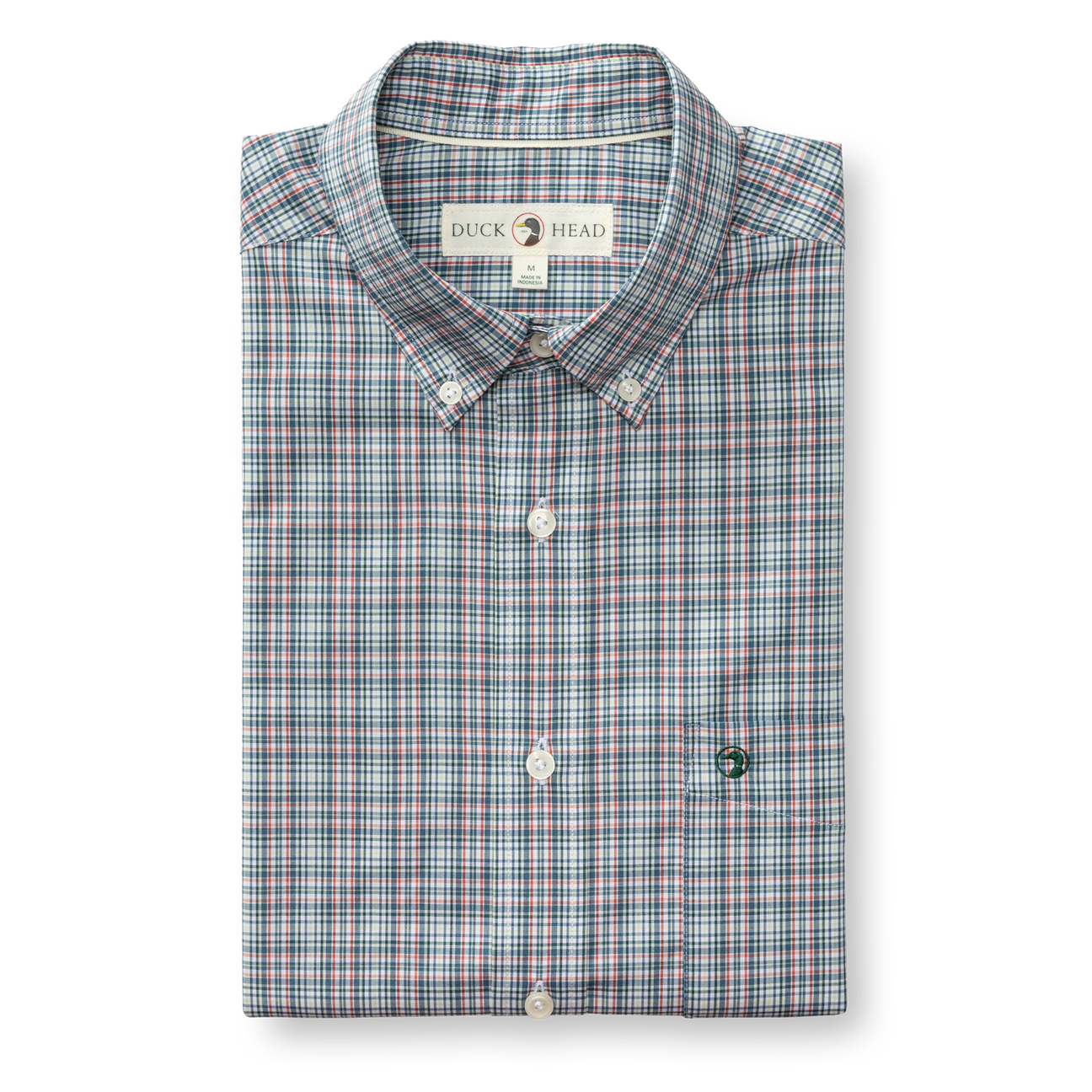 Performance Poplin Sport Shirt - Winstead Plaid - Stormy Teal