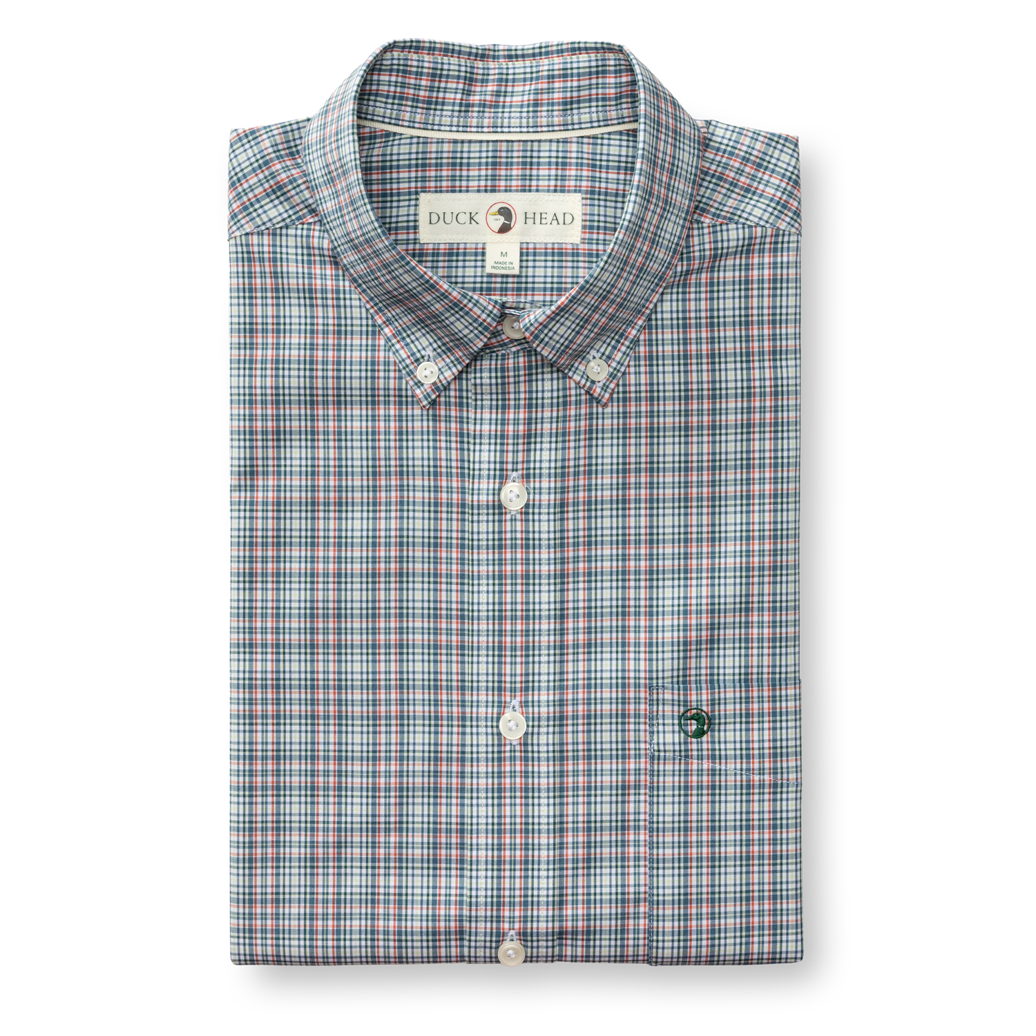Performance Poplin Sport Shirt - Winstead Plaid - Stormy Teal