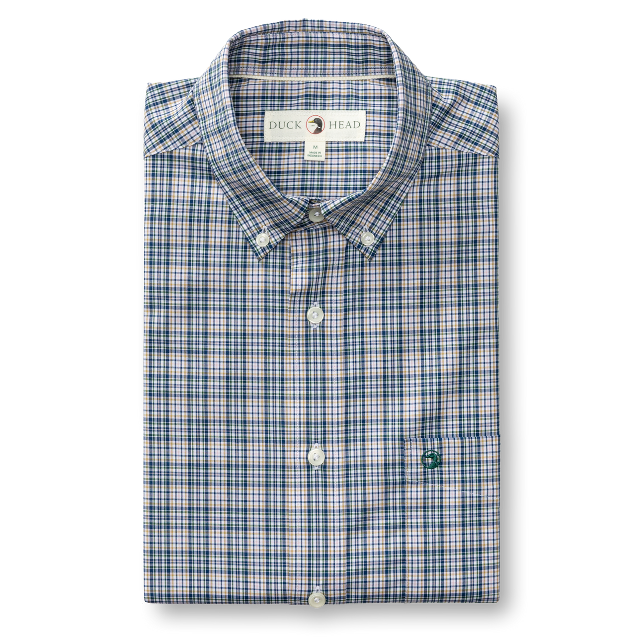 Performance Poplin Sport Shirt - Winstead Plaid - Navy Peony