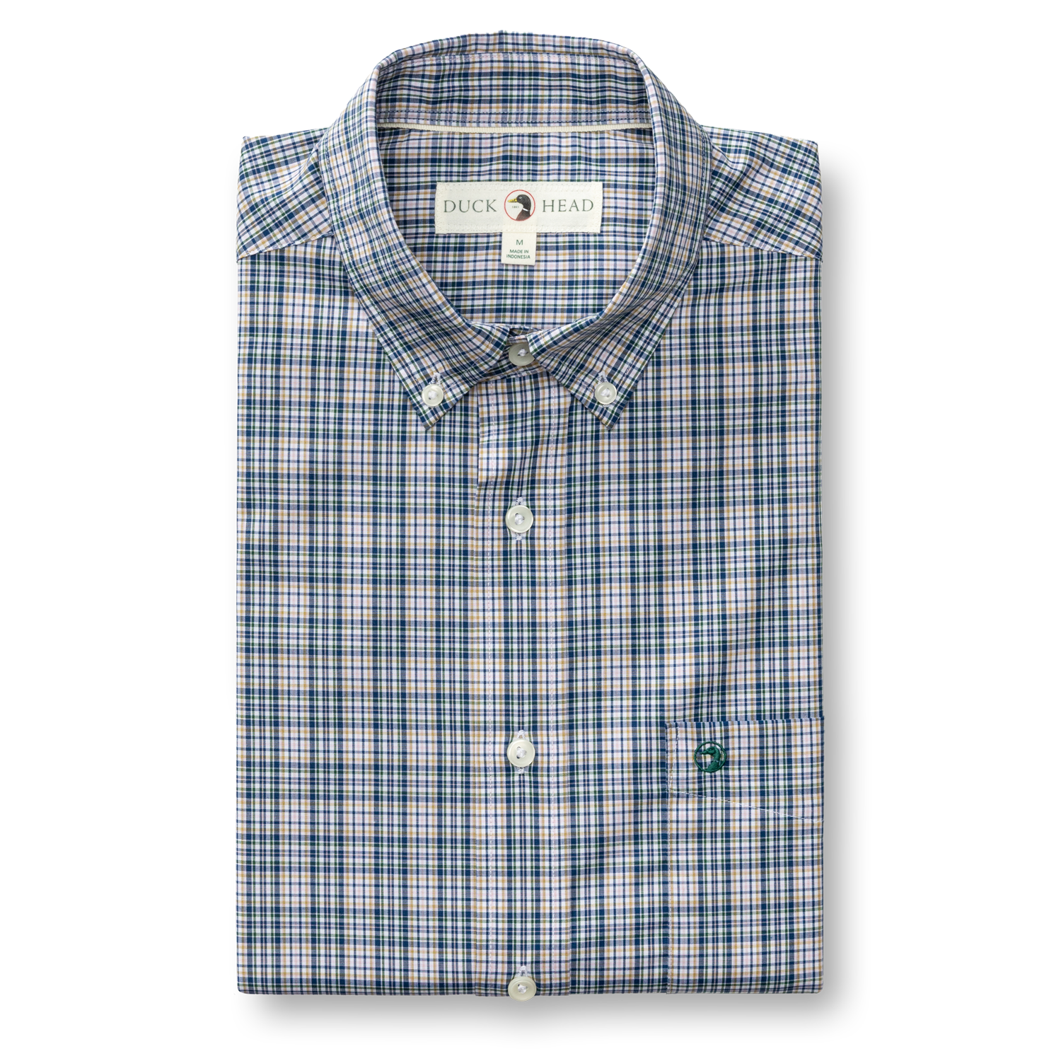 Performance Poplin Sport Shirt - Winstead Plaid - Navy Peony