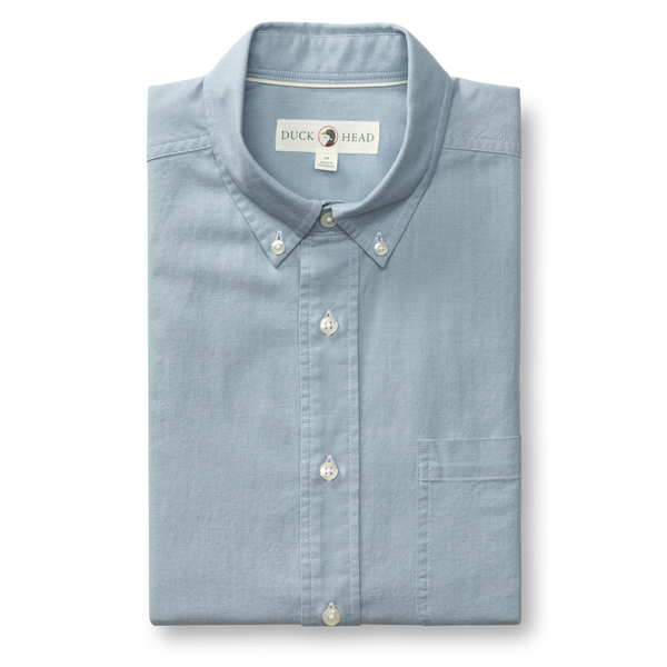 Cotton Oxford Sport Shirt - Morris Solid - Windblown Sky