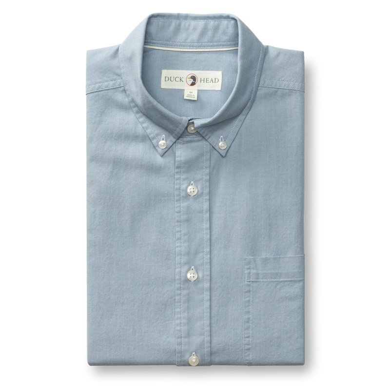Cotton Oxford Sport Shirt - Morris Solid - Windblown Sky