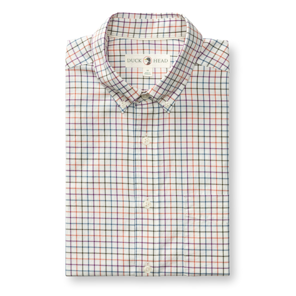 Cotton Twill Sport Shirt - Joyner Plaid - Weathered Rose