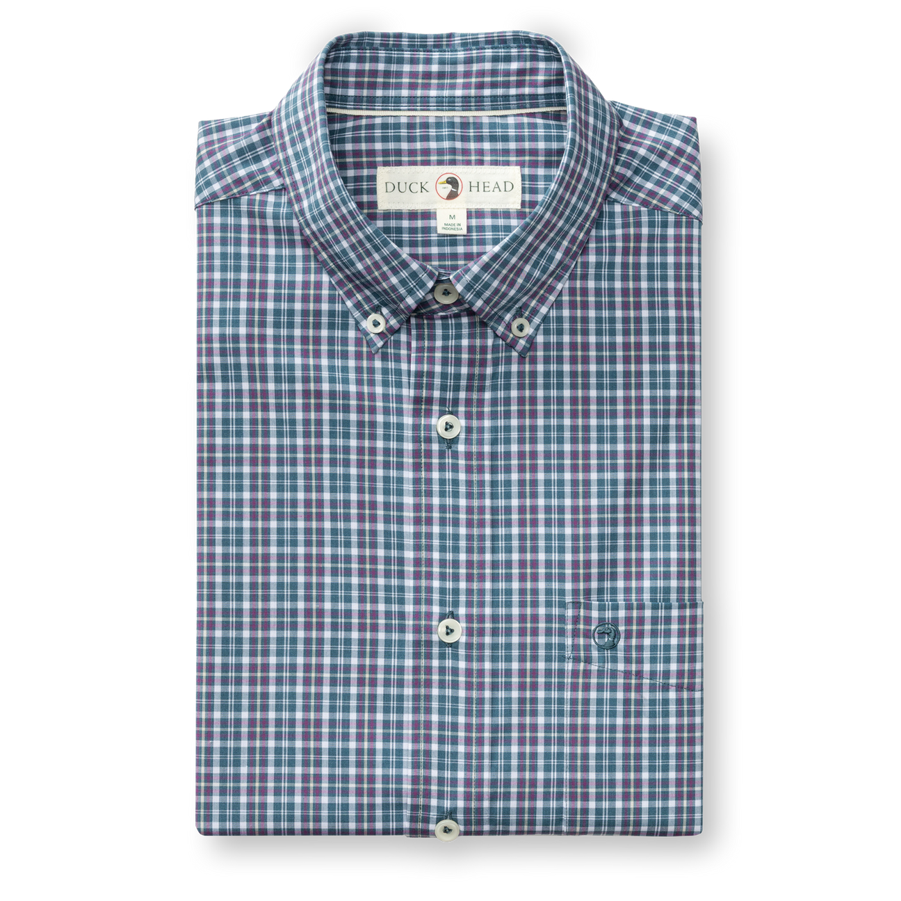 Performance Poplin Sport Shirt - Fraiser Plaid - Stormy Teal