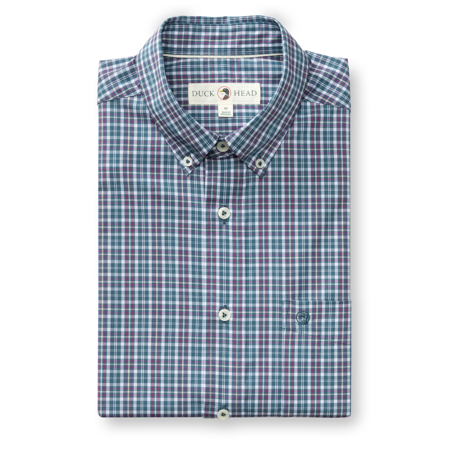 Performance Poplin Sport Shirt - Fraiser Plaid - Stormy Teal