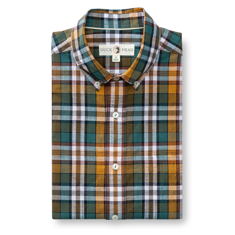 Cotton Slub Sport Shirt - Toni Plaid - Amberwood
