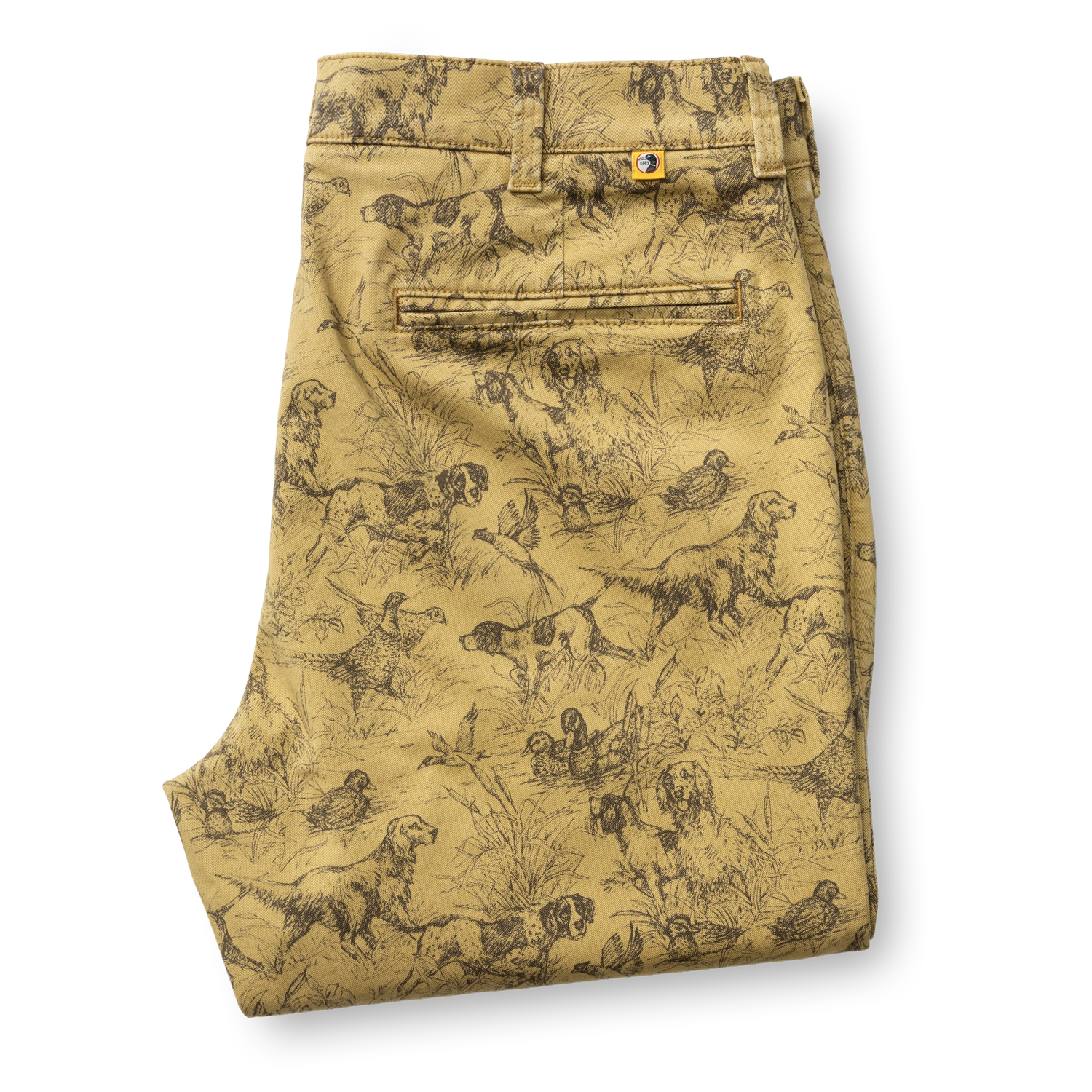 Classic Fit Gold School Chino - Wheatfield Print