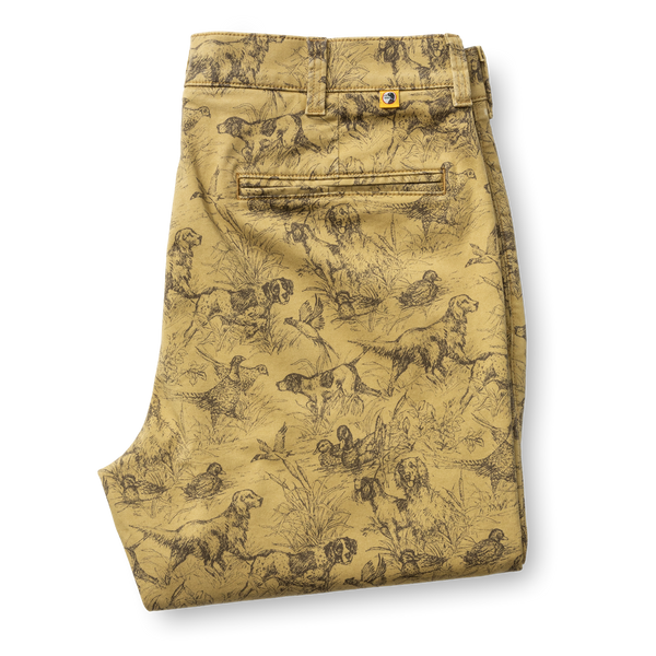 Classic Fit Gold School Chino - Wheatfield Print