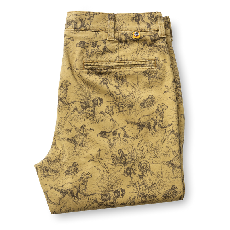 Classic Fit Gold School Chino - Wheatfield Print