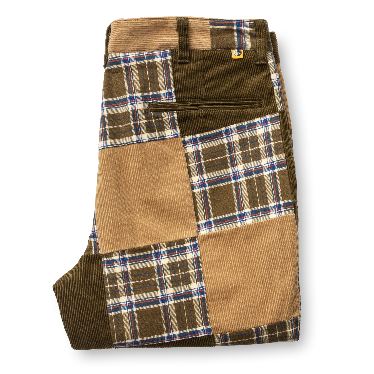 Flannel Corduroy Patchwork Gold School Chino - Multi