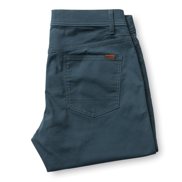 Classic Fit Pinpoint Canvas Five-Pocket - Midnight Navy
