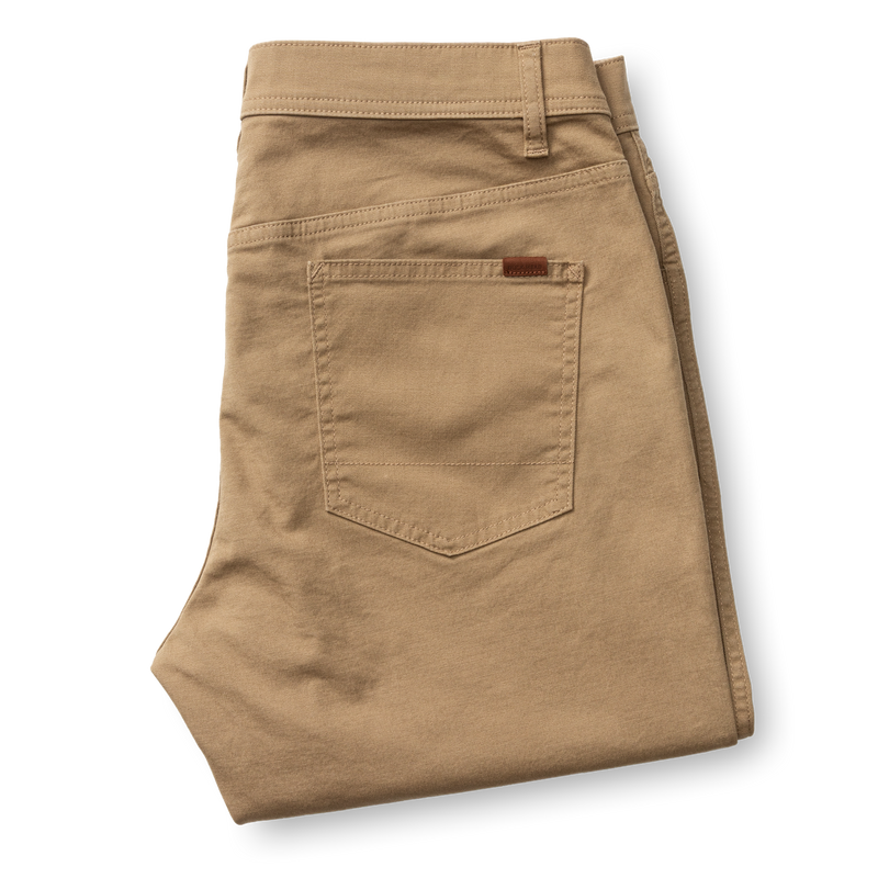 Classic Fit Pinpoint Canvas Five-Pocket - Claystone
