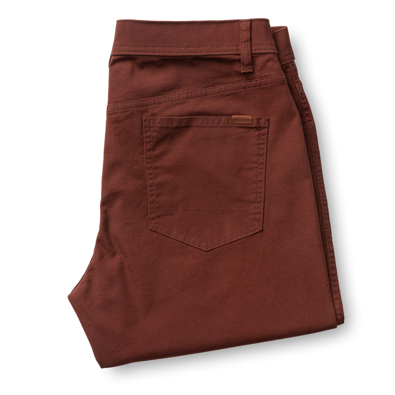 Classic Fit Pinpoint Canvas Five-Pocket - Burgundy Brown