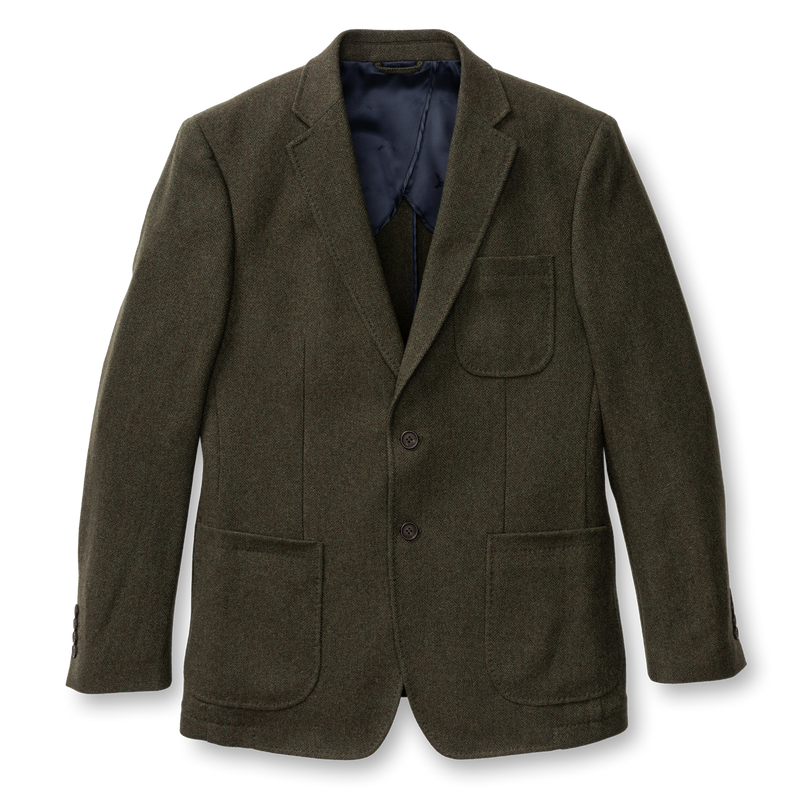 Percy Wool Herringbone Sport Coat - Coming Soon - Dark Olive