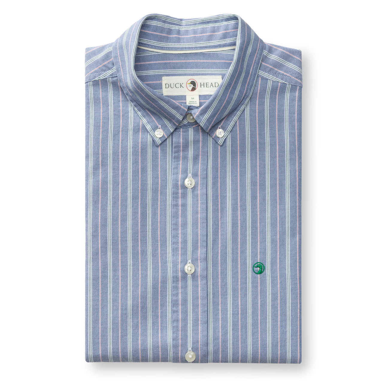 Cotton Oxford Sport Shirt - Garrison Stripe - Varsity Blue