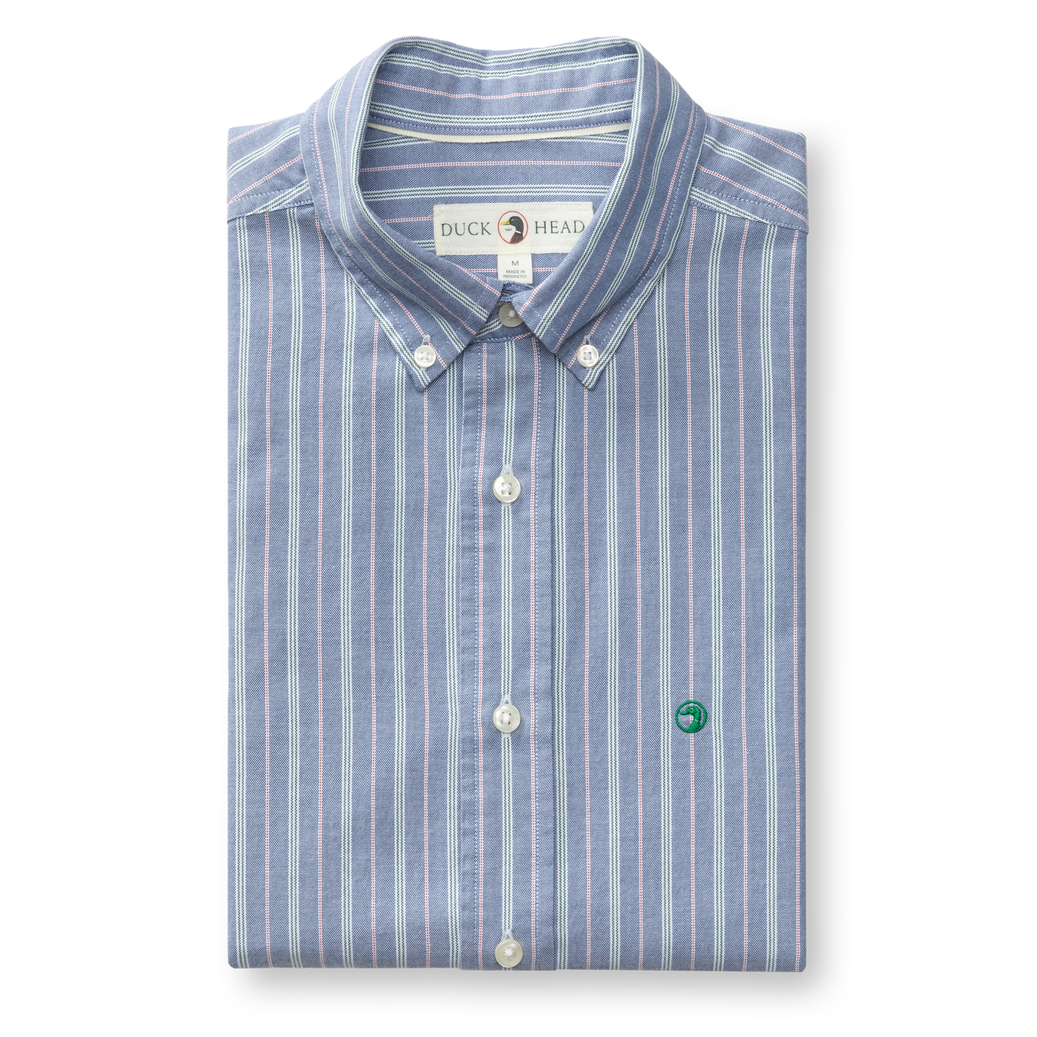Cotton Oxford Sport Shirt - Garrison Stripe - Varsity Blue