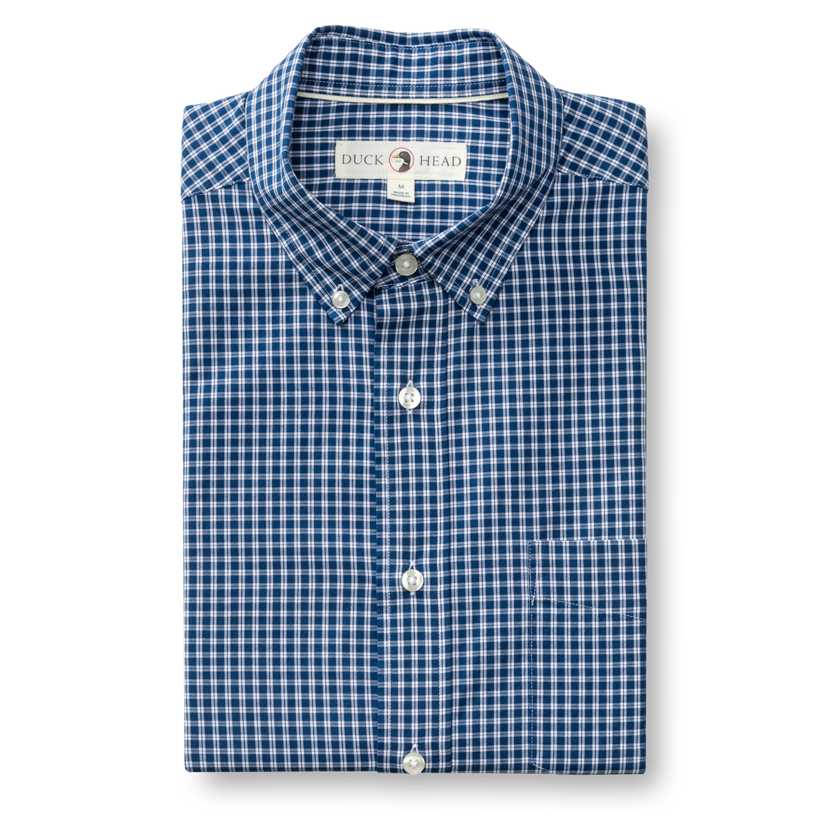 Cotton Cashmere Poplin Sport Shirt - Bridger Plaid - Navy Peony