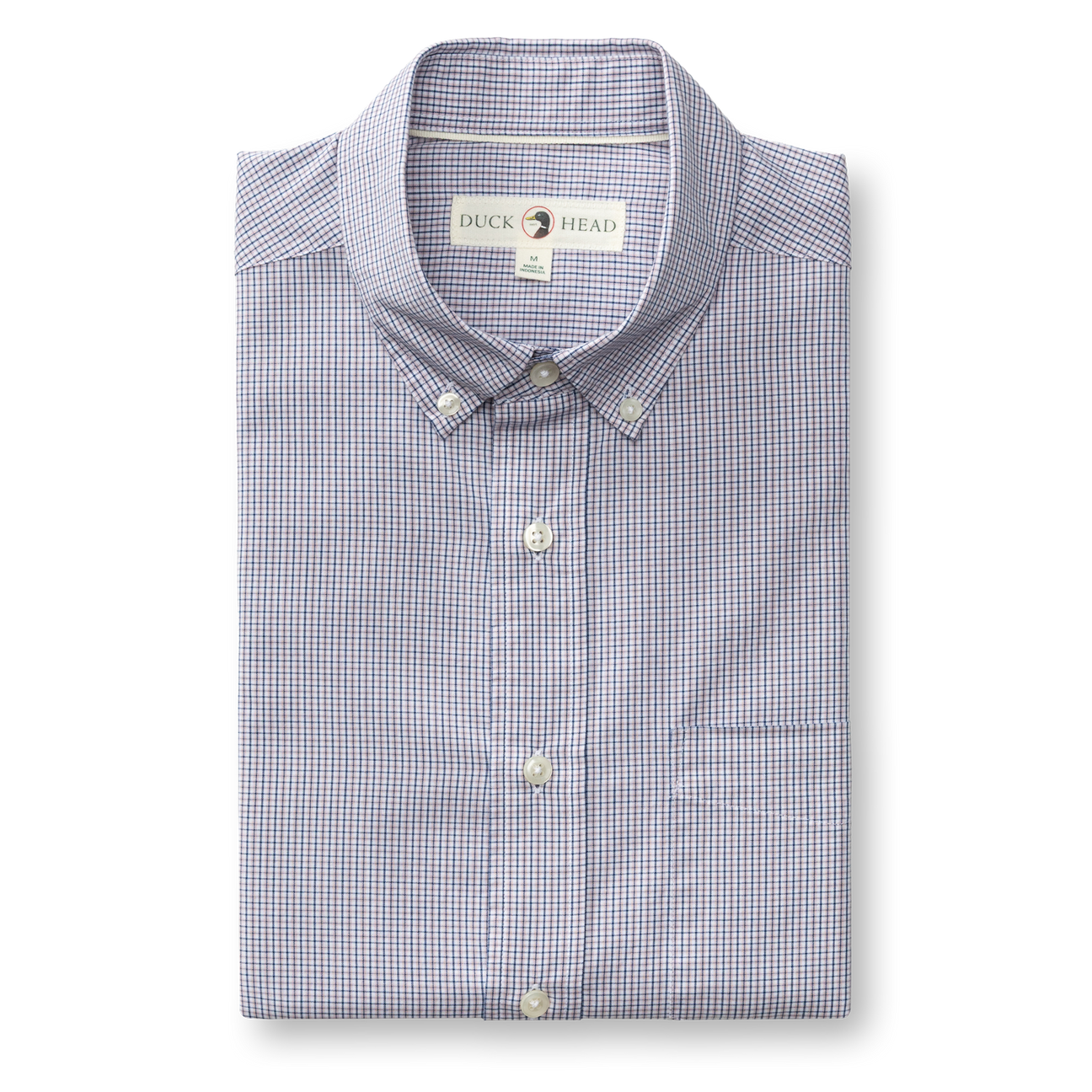 Cotton Cashmere Poplin Sport Shirt - Baltic Plaid - Lavender Blush