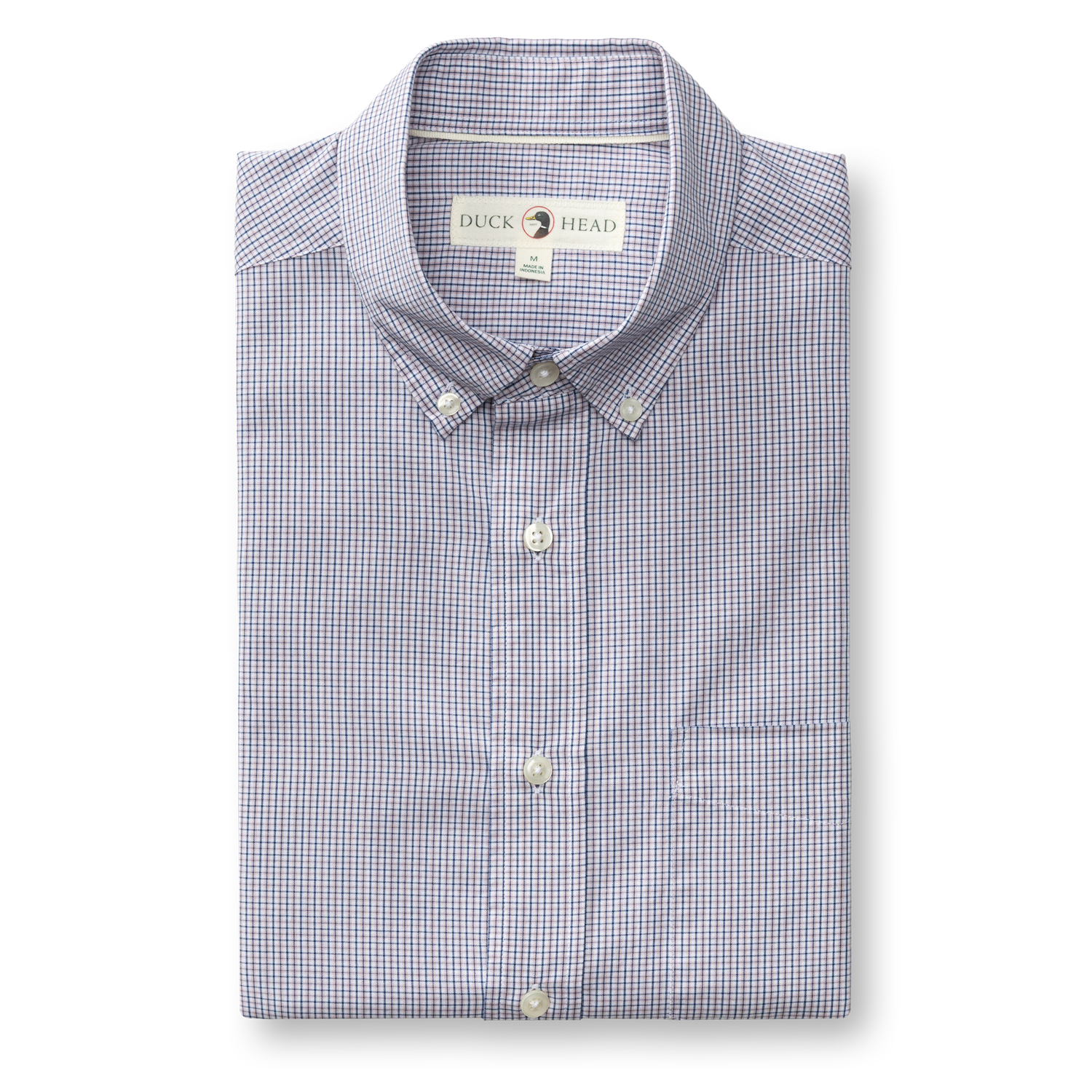 Cotton Cashmere Poplin Sport Shirt - Baltic Plaid - Lavender Blush