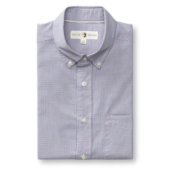 Cotton Cashmere Poplin Sport Shirt - Baltic Plaid - Lavender Blush