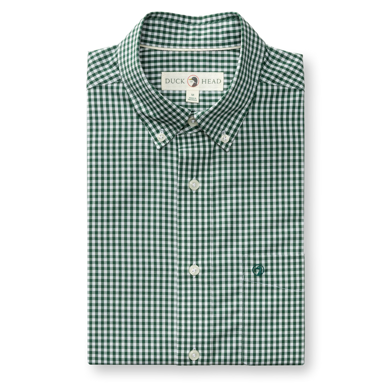 Performance Poplin Sport Shirt - Pritchard Plaid - Hunter Green