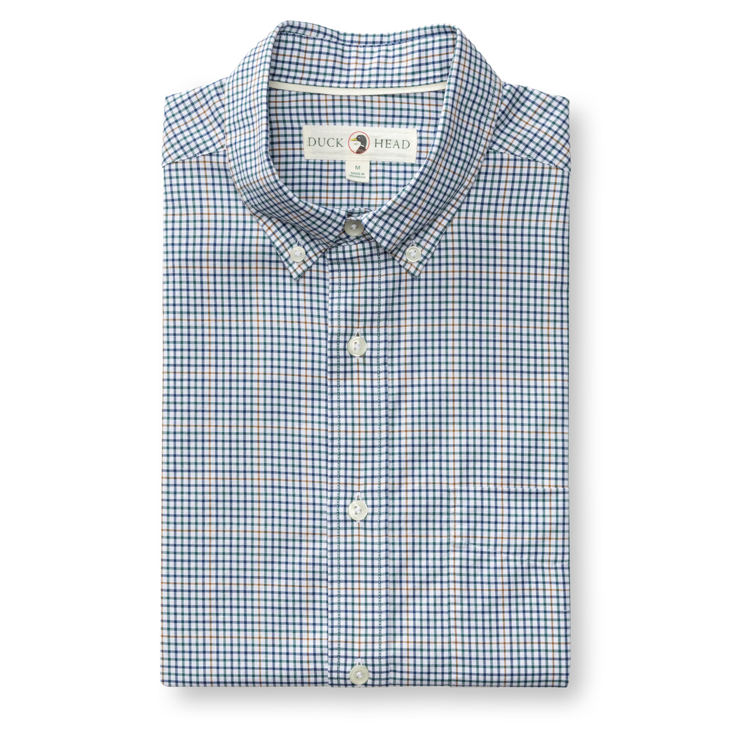 Cotton Twill Sport Shirt - Goodwin Plaid - Midnight Teal