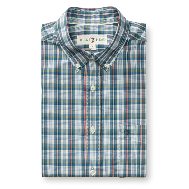 Performance Poplin Sport Shirt - Eaton Plaid - Sandrift Khaki