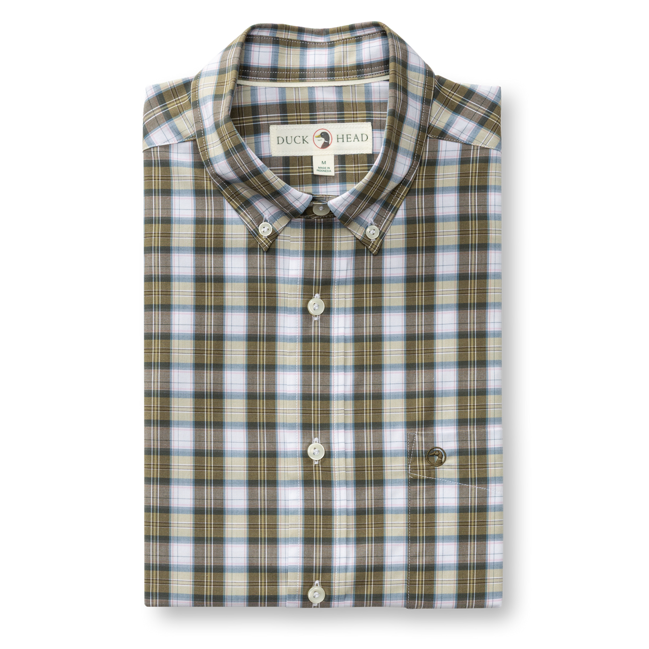 Performance Poplin Sport Shirt - Aldridge Plaid - Dark Olive
