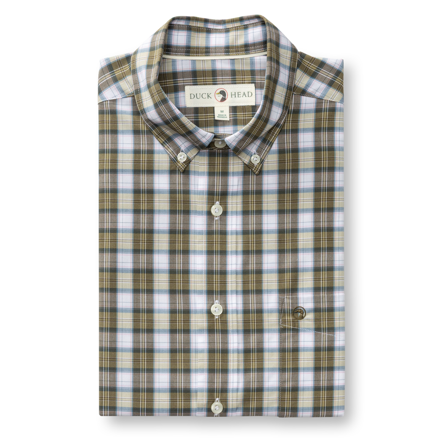 Performance Poplin Sport Shirt - Aldridge Plaid - Dark Olive