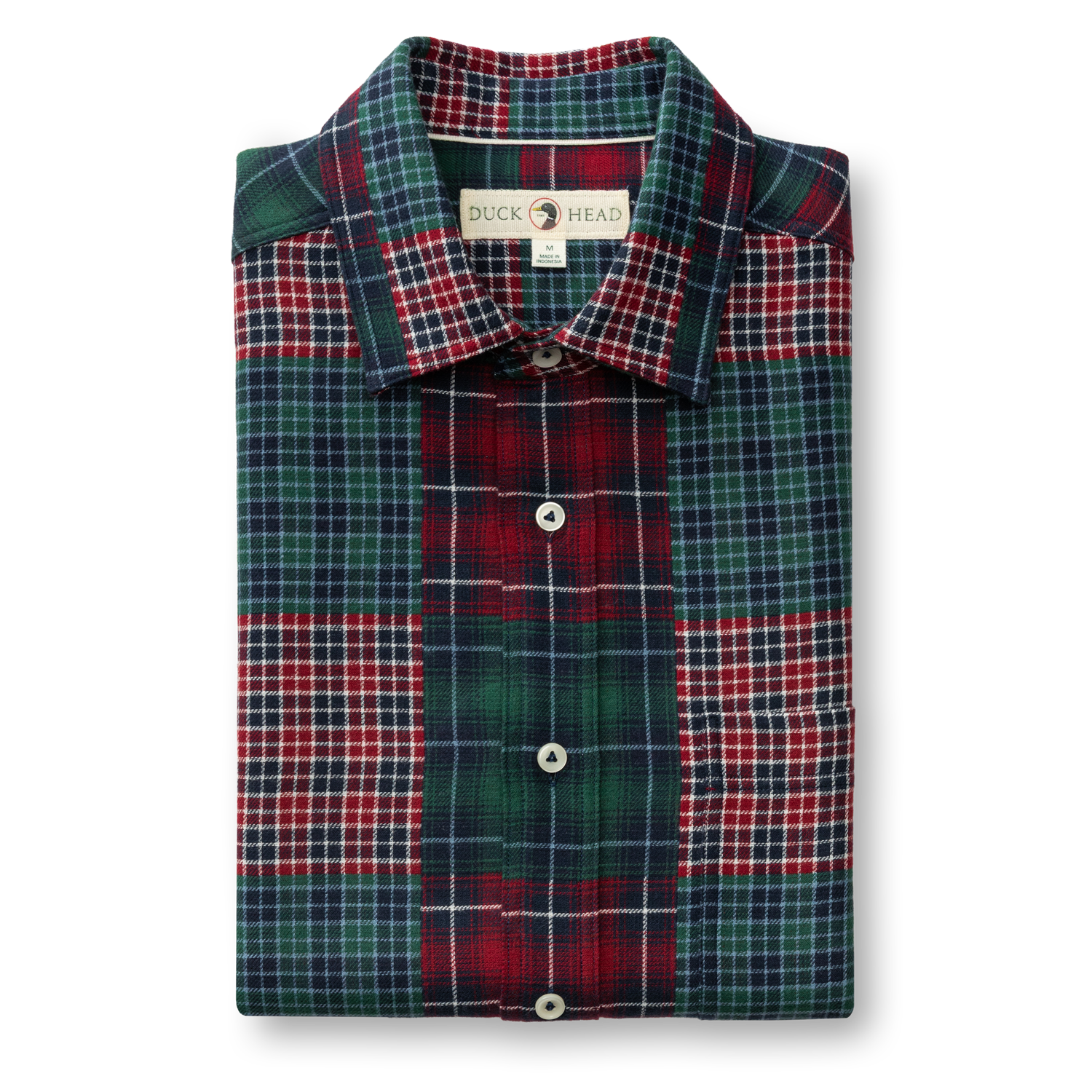 Cotton Flannel Sport Shirt - Pierre Patchwork - Multi