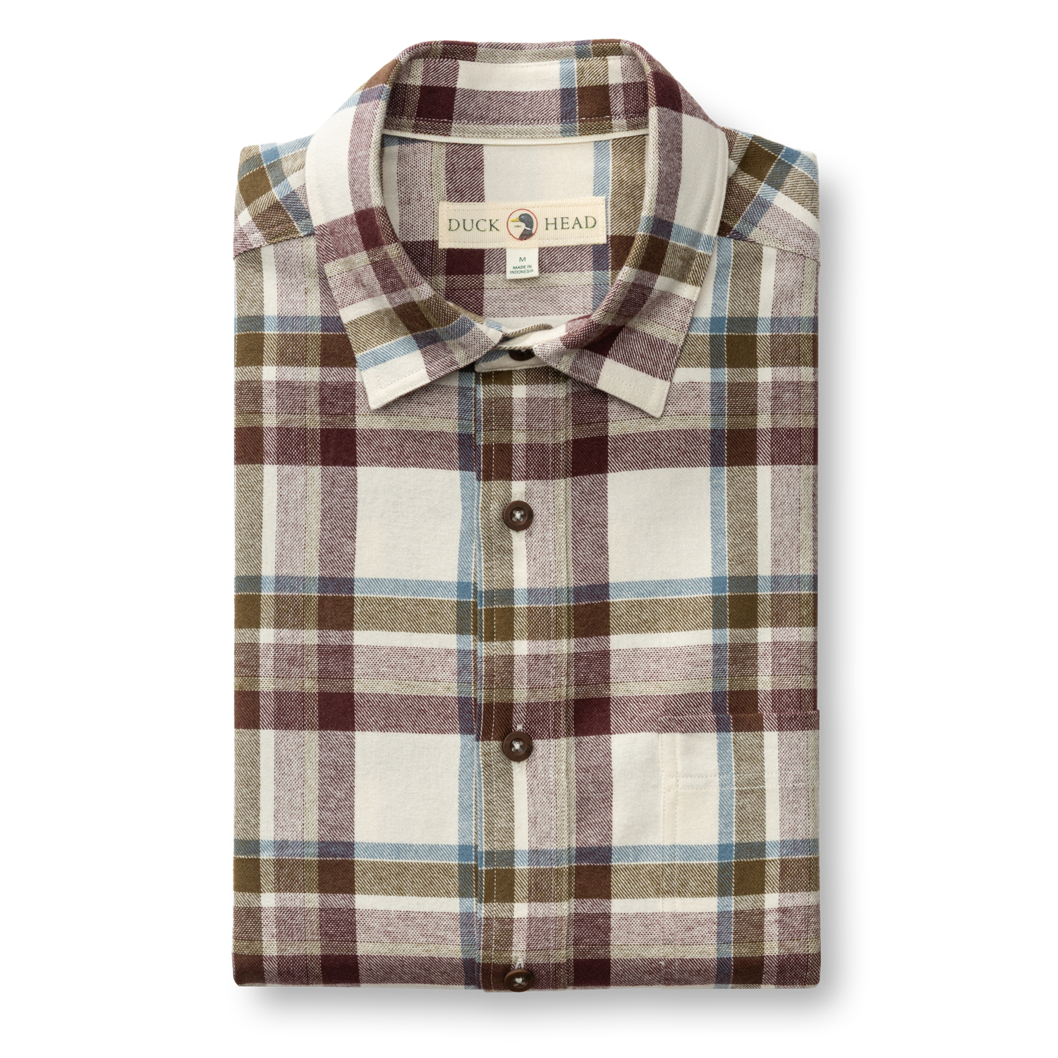 Cotton Flannel Sport Shirt - Roane Plaid - Huckleberry