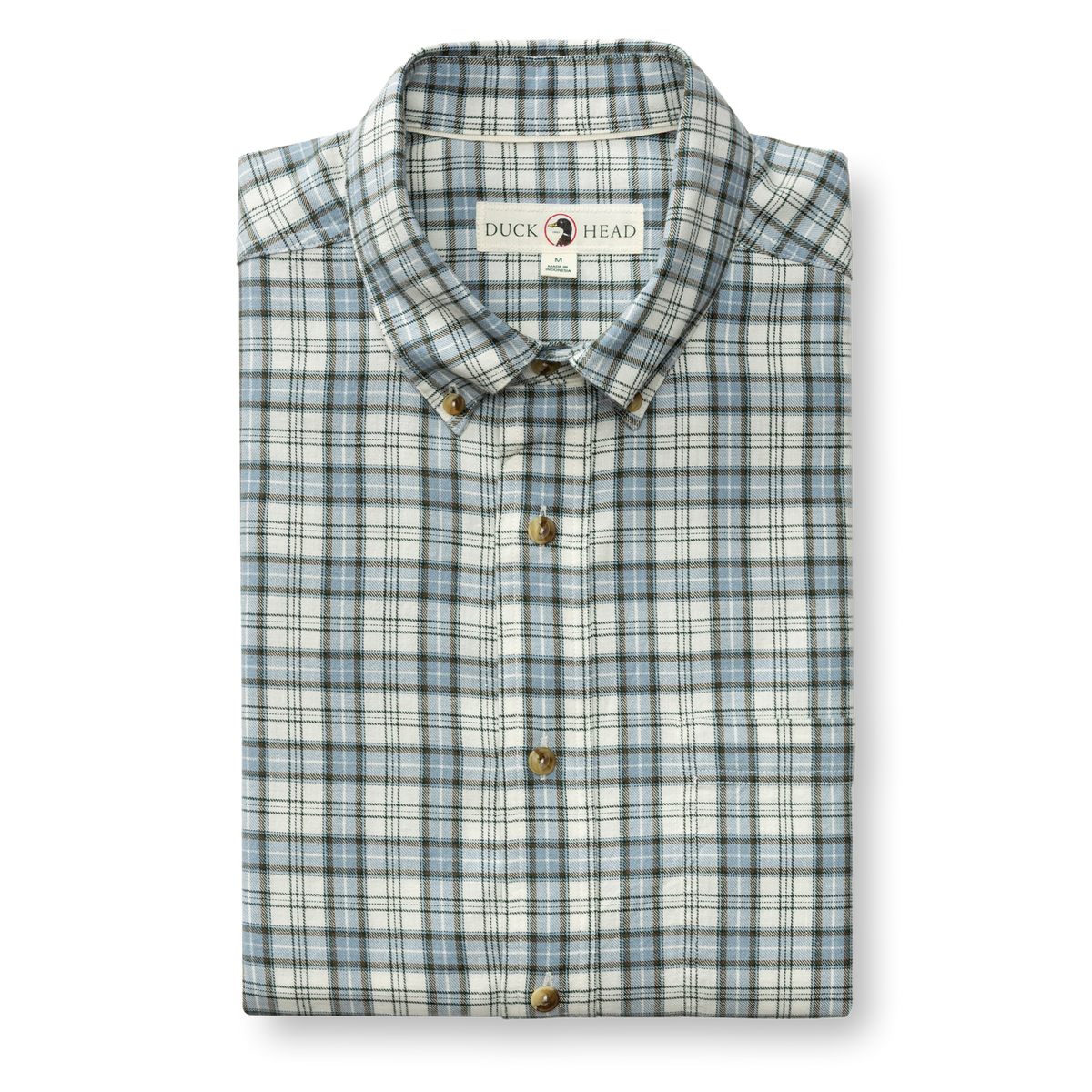 Cotton Wool Sport Shirt - Radford Plaid - Windblown Sky
