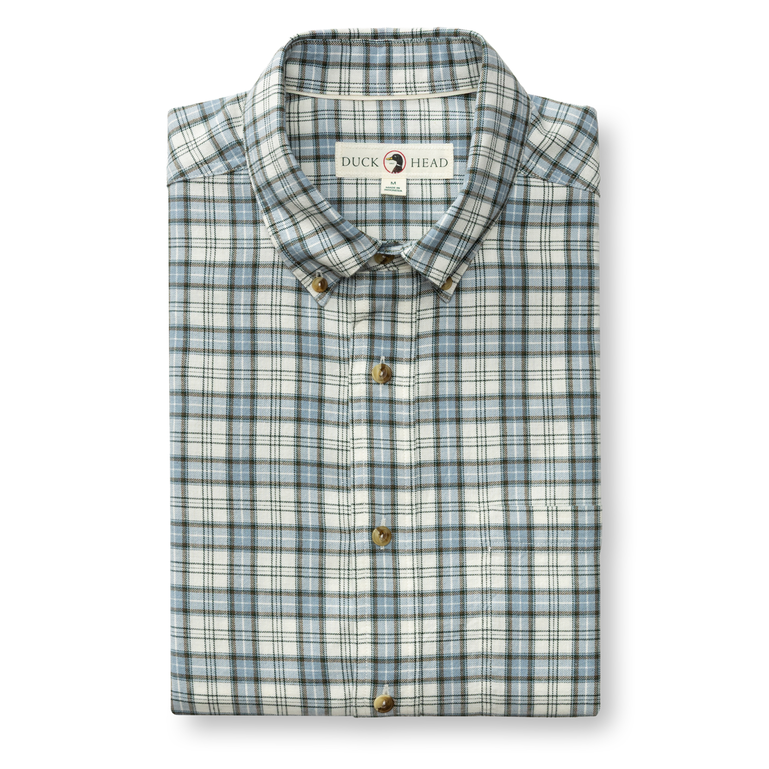 Cotton Wool Sport Shirt - Radford Plaid - Windblown Sky