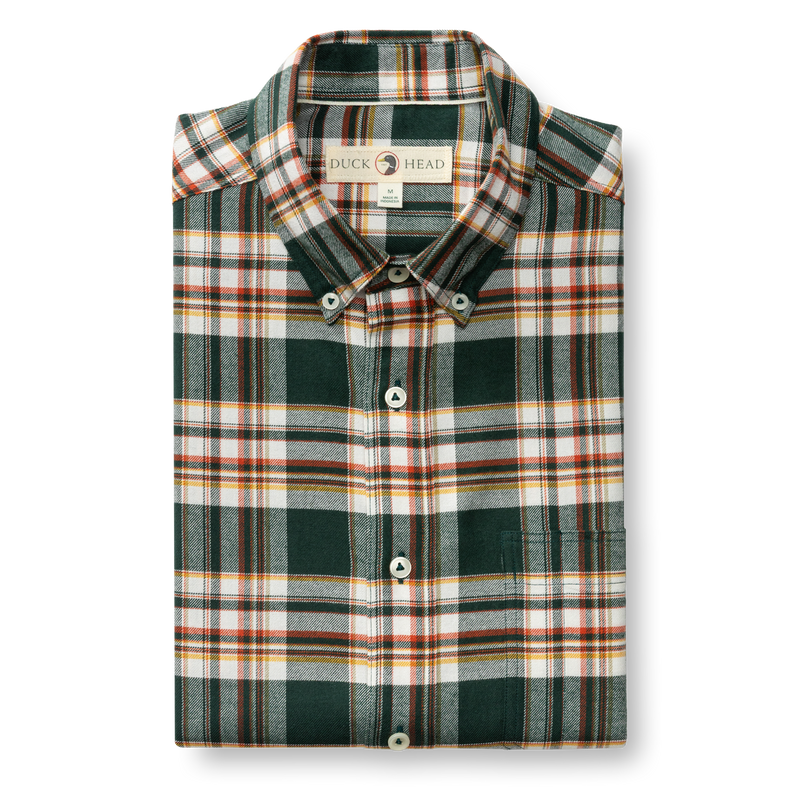 Cotton Flannel Sport Shirt - Pinewell Plaid - Pine Grove