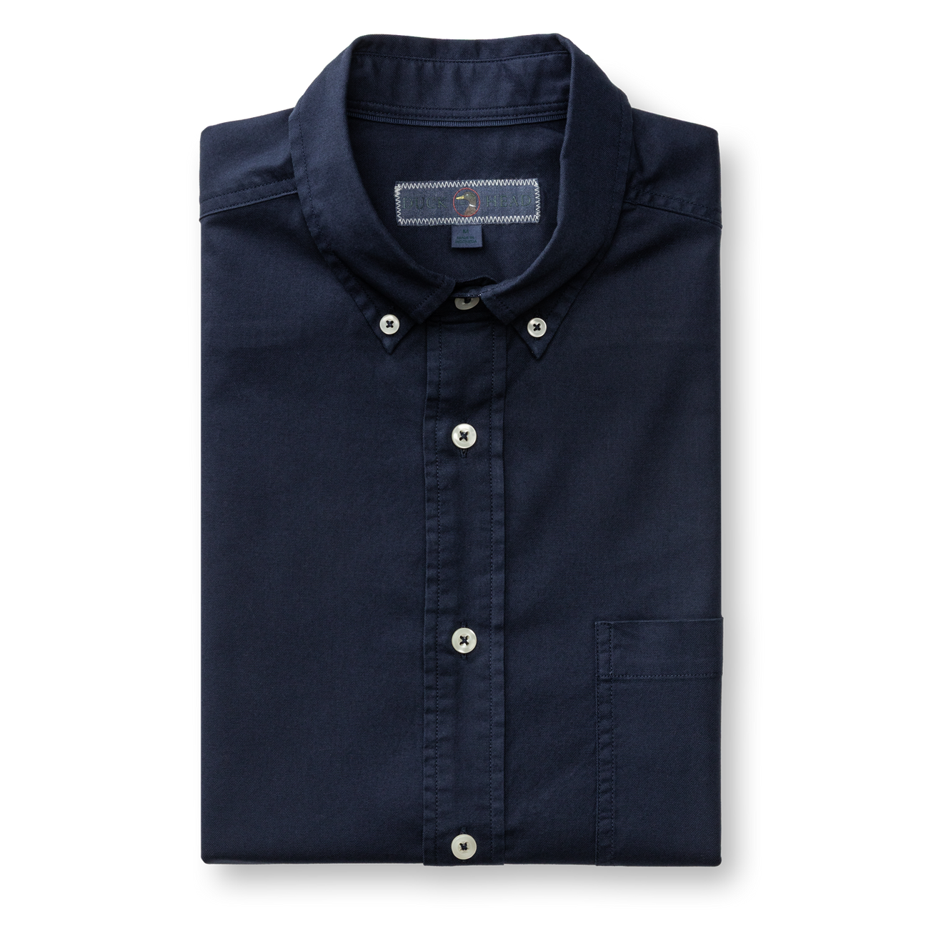 Cotton Oxford Sport Shirt - Beck Solid - Deep Navy