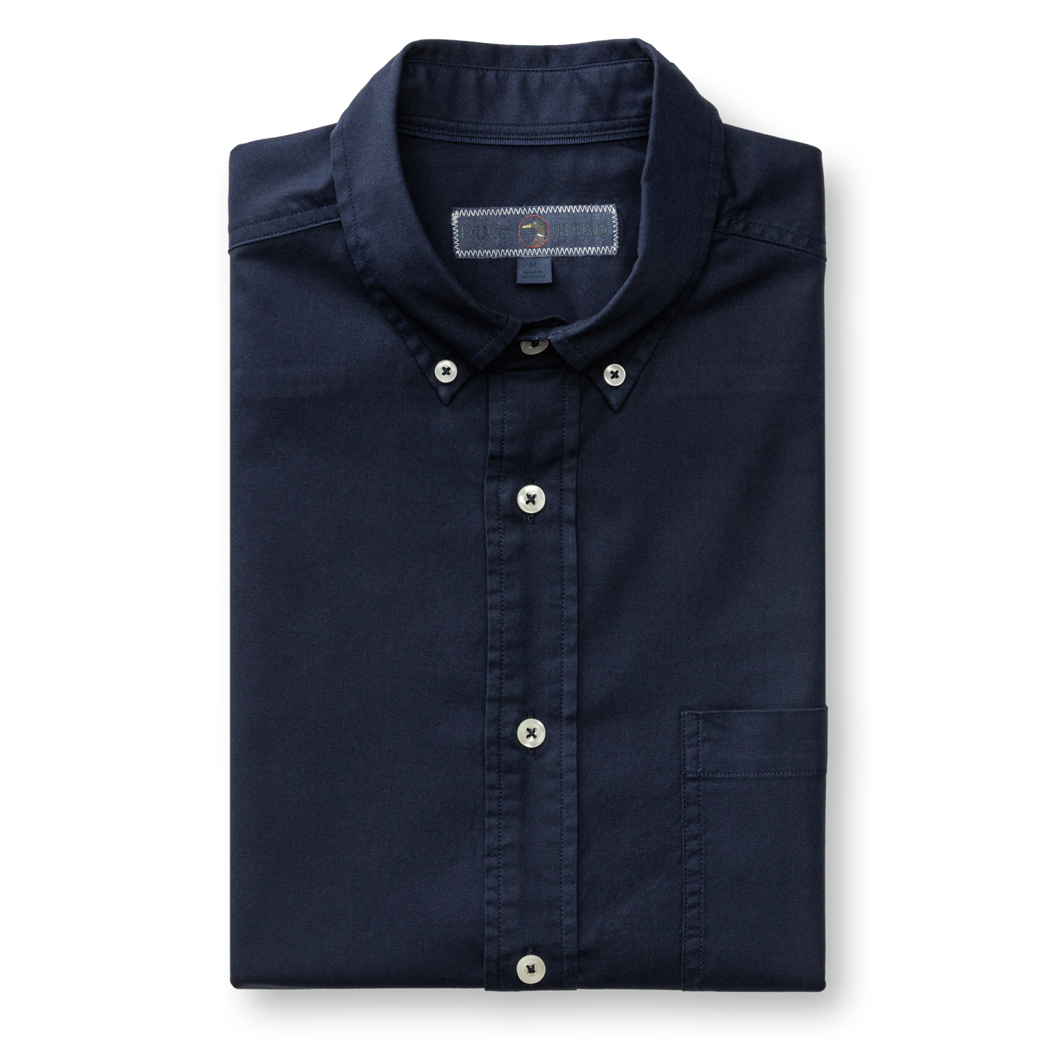Cotton Oxford Sport Shirt - Beck Solid - Deep Navy