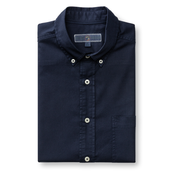 Cotton Oxford Sport Shirt - Beck Solid - Deep Navy
