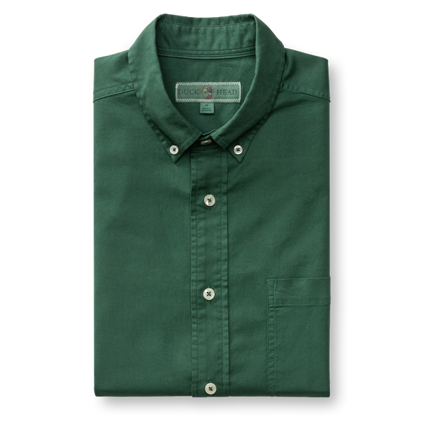Cotton Oxford Sport Shirt - Beck Solid - Hunter Green