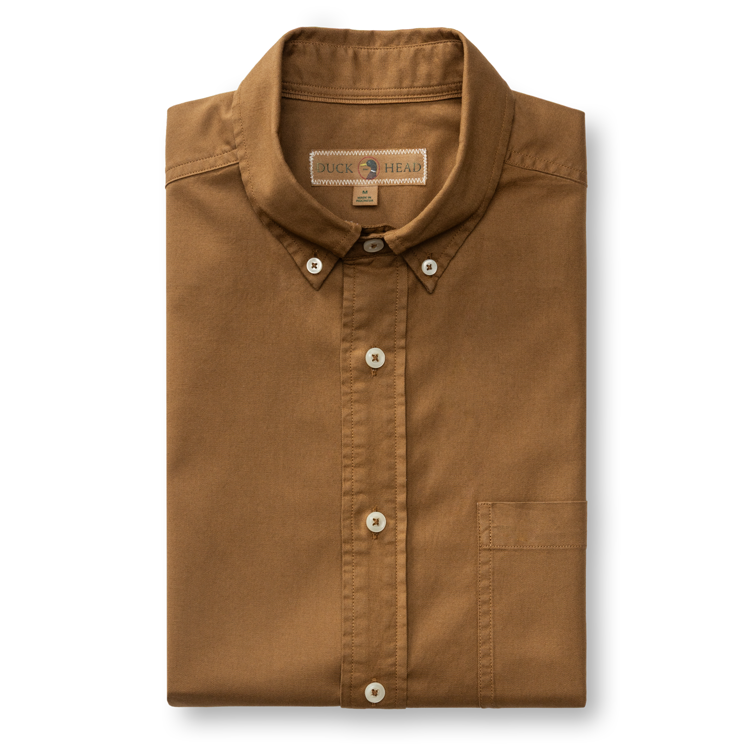 Cotton Oxford Sport Shirt - Beck Solid - Bronze Brown
