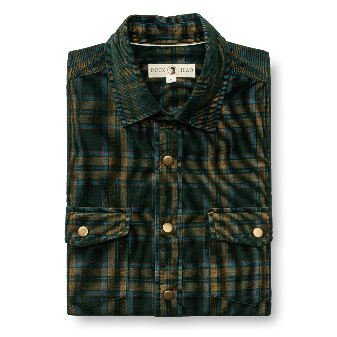 Corduroy Snap Shirt - Timberly Plaid - Pine Grove