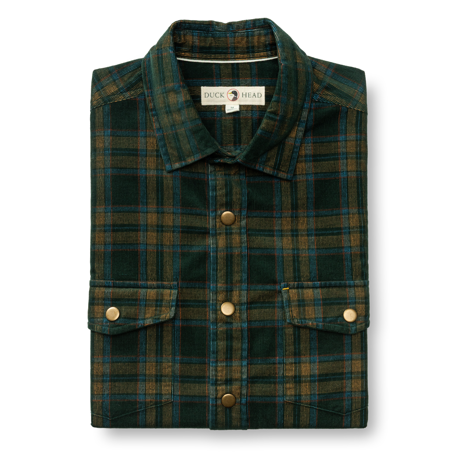 Corduroy Snap Shirt - Timberly Plaid - Pine Grove