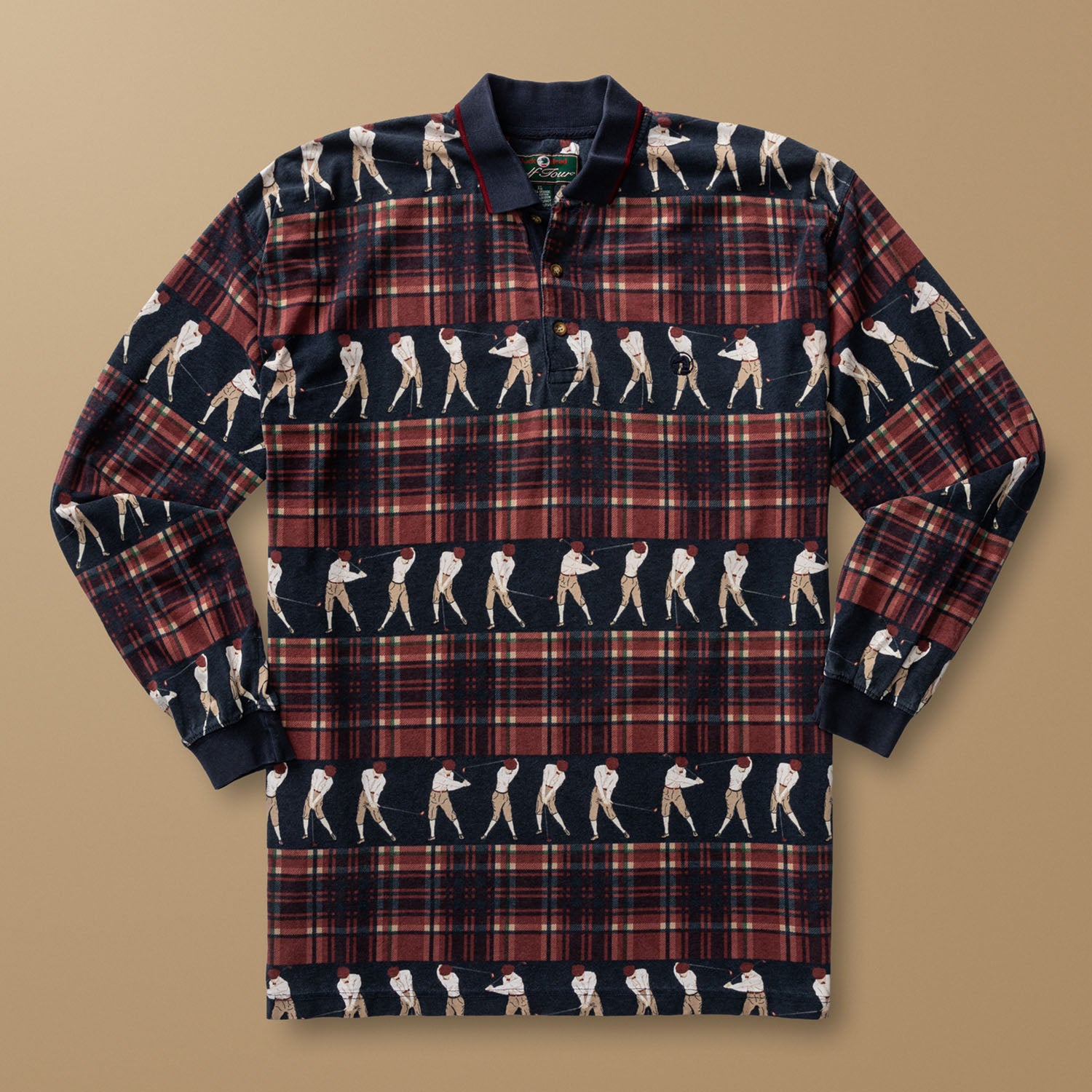 Plaid Golf Motif Rugby XL - Duck Head Vintage