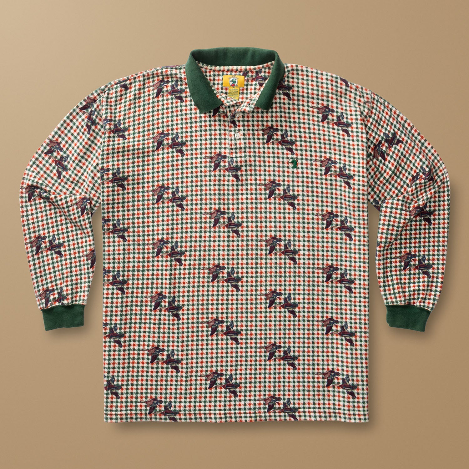 Duck Head Houndstooth Mallard Polo XL - Duck Head Vintage