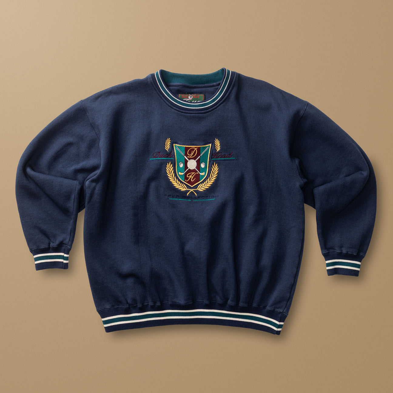 Duck Head Tour Crest Crewneck Sweatshirt L - Duck Head Vintage