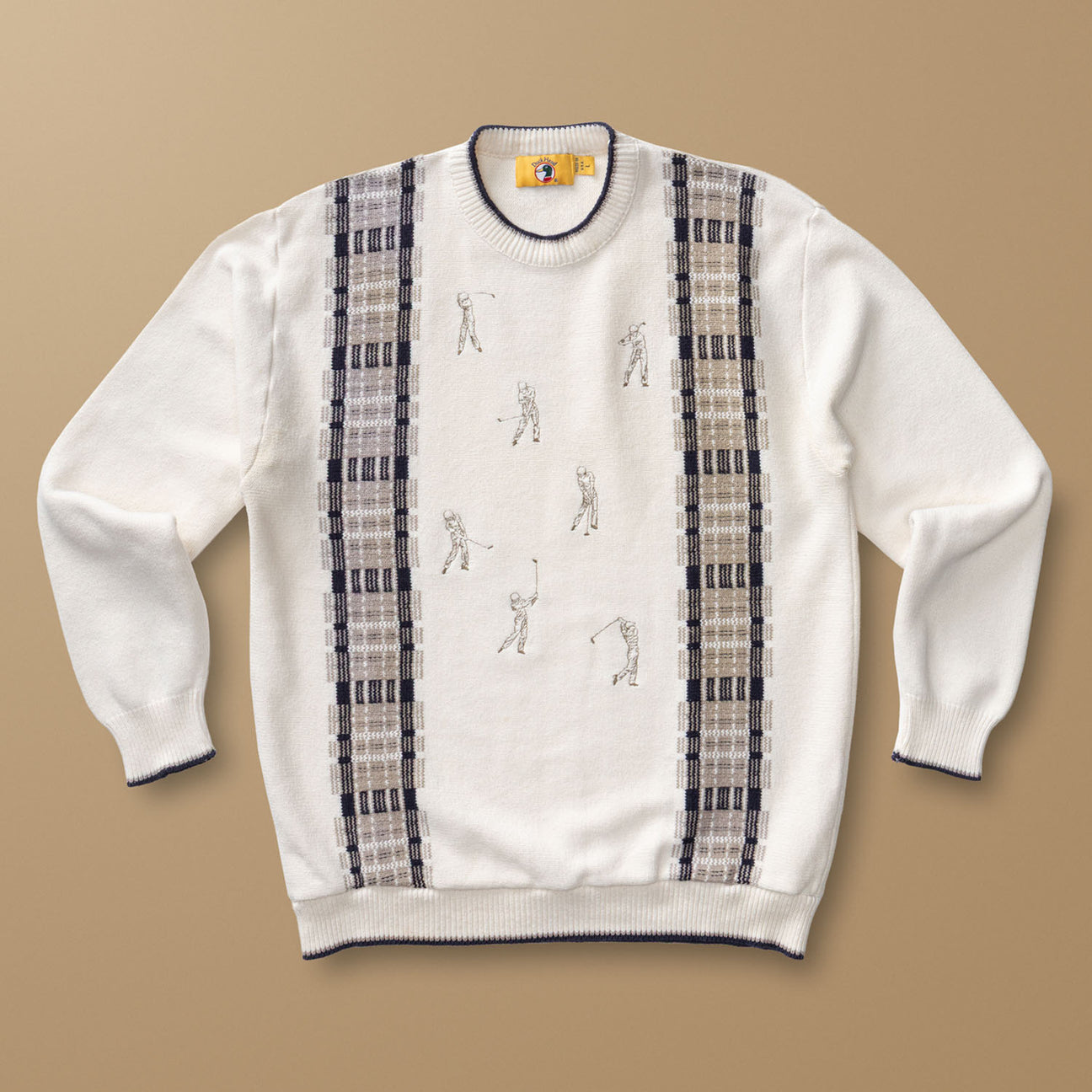 Embroidered Golf Swing Crewneck Sweater L - Duck Head Vintage