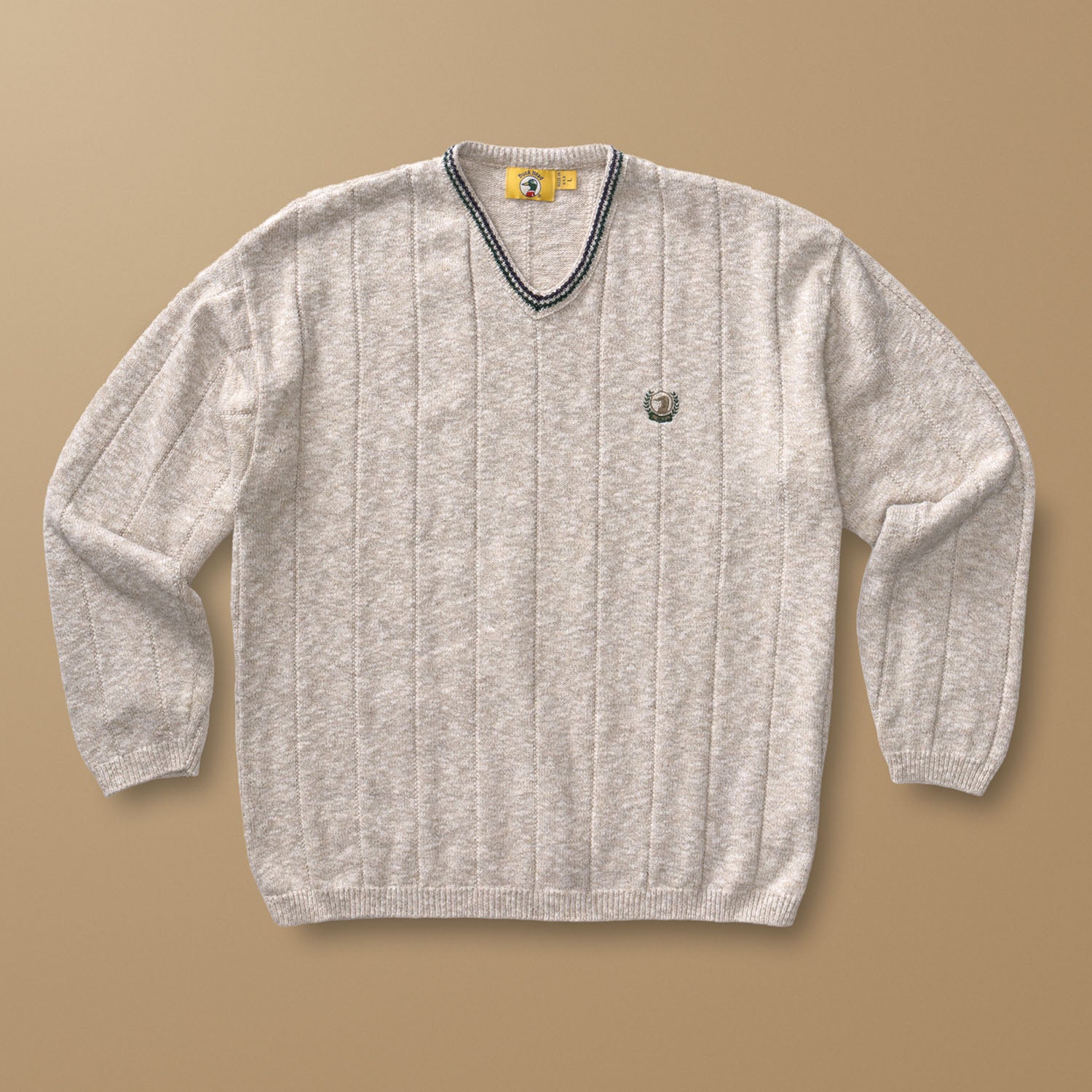 Duck Head Crest V-Neck Sweater L - Duck Head Vintage